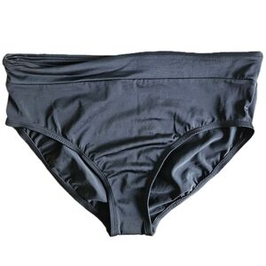 St Johns Bay Black Swimsuit Bottom Women's 14 High Rise Bikini Basic Summer NWOT